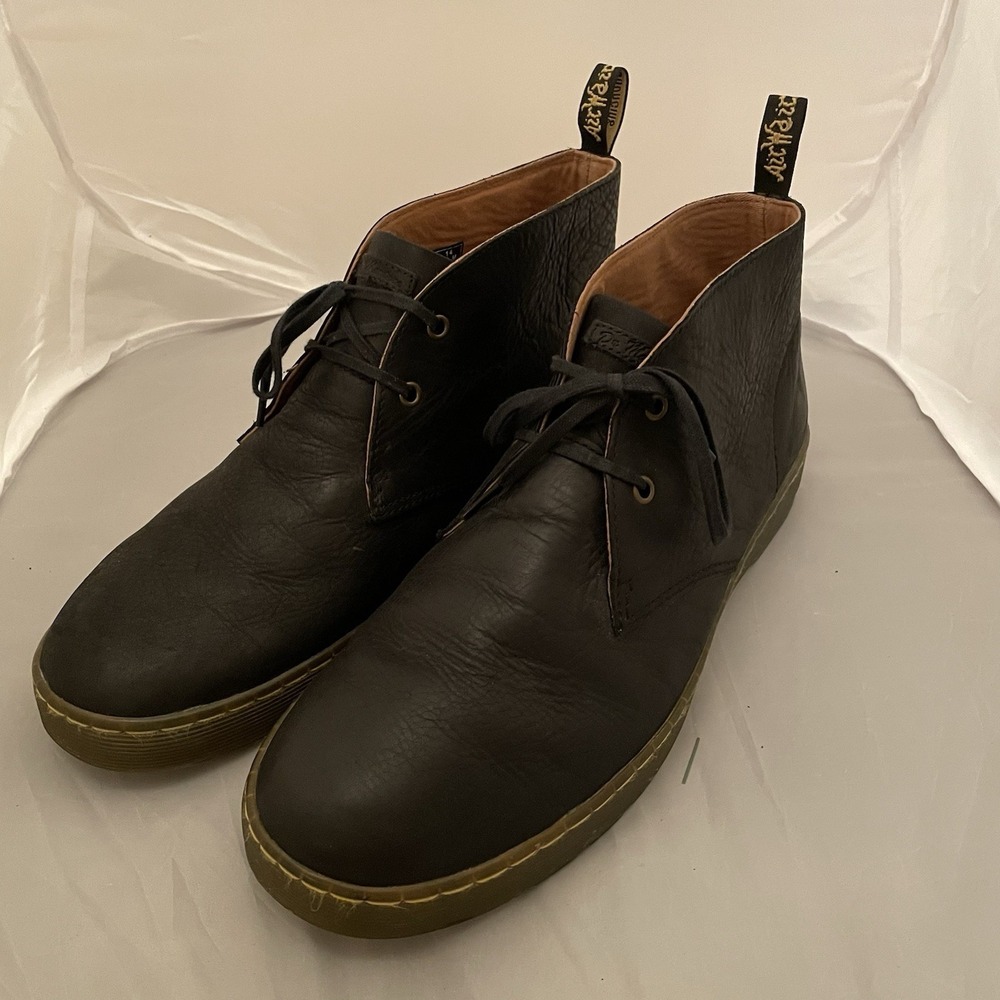 Dr. Martens Cabrillo Black Leather Boots Men Size 14